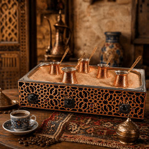 Kumda Kahve Makinesi Bakır Elektrikli Büyük Boy