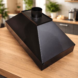 Çay Kazanı Davlumbazı Tavan Tipi Siyah Renk Havalandırma