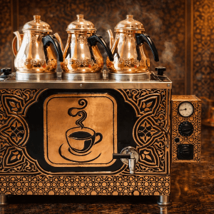 Elektrikli Bakır Çay Kazanı Üç Demlikli Şamandıralı Çay Ocağı