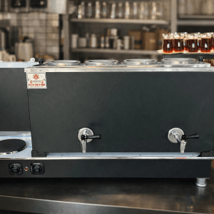 Dört Demlikli Elektrikli Çay Kazanı Pleytli Şamandıralı