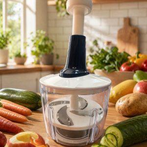 2,5 LT Kollu Bıçaklı Rende | Manuel Meyve Sebze Doğrayıcı & Soyucu | Paslanmaz Çelik Bıçaklı